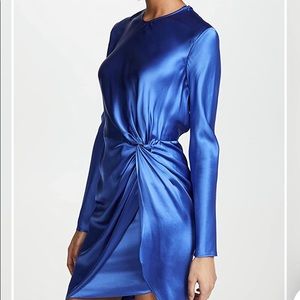 Michelle Mason gorgeous silk blue dress. New with tags! Size 0.